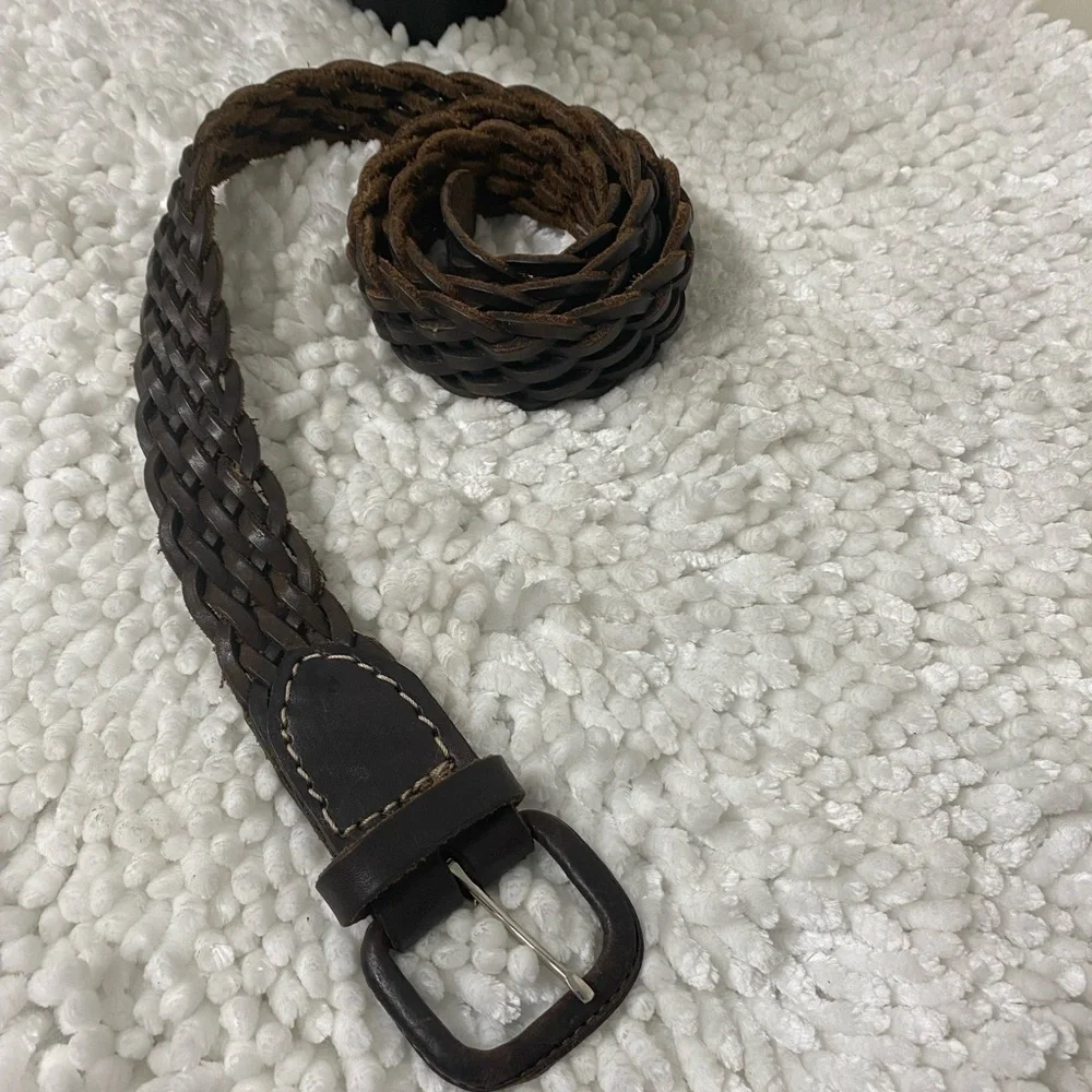 Genuine Leather Braided Belt